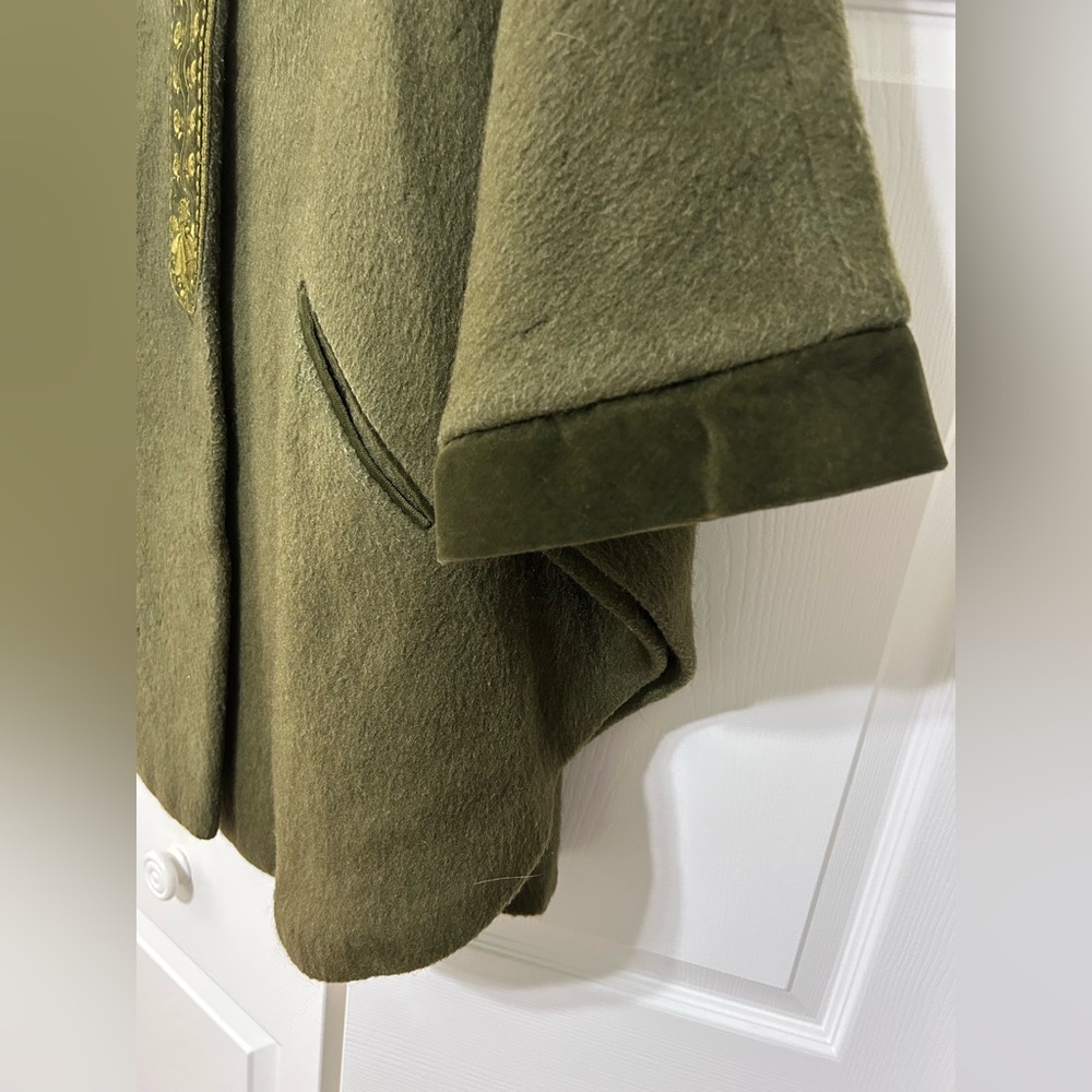 Vintage Original Alpine Loden King Ladies Cape M/L Lodencoat - Picture 6 of 13